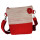 Handtasche rot mit H&auml;kelbl&uuml;te
