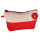 Kosmetiktasche rot mit H&auml;kelbl&uuml;te