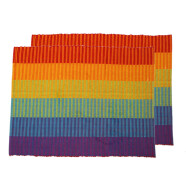 Platzdecken 2er-Set regenbogen