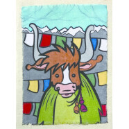 Batikkarte zum Buch "Yuki"
