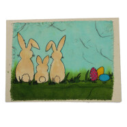 Batikkarte Hasen-Familie