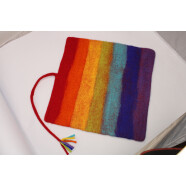 Filz Picknickmatte quadratisch regenbogen