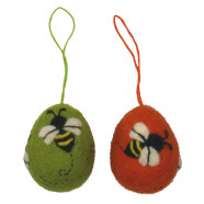 2er-Set Filzh&auml;nger Eier Bienen