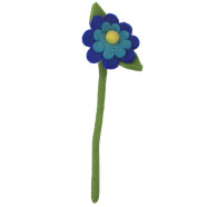 Filzblume Vergissmeinnicht blau/t&uuml;rkis