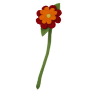 Filzblume Vergissmeinnicht rot/orange