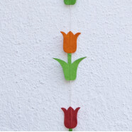 Papier T&uuml;rh&auml;nger bunte Tulpen