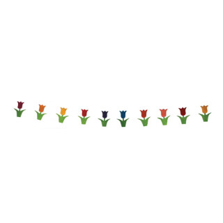 Papier Girlande bunte Tulpen