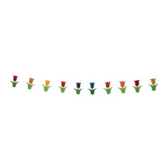 Papier Girlande bunte Tulpen