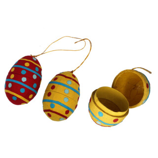 2er-Set Papier H&auml;nger Ostereier bunt