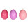 Ostereier-Kerzen 3er-Set rosa/pink/lila