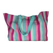 Strand-Tasche pink/t&uuml;rkis