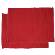 Platzdecken 2er-Set uni rot