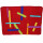 Filz Sitzmatte Querformat rot mit Muster