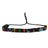 Glasperlen Freundschaftsb&auml;ndchen schwarz/bunt