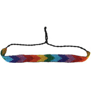 Glasperlen Freundschaftsb&auml;ndchen Regenbogen Pfeilformen