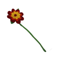 Filz Blume 3lagig rot/orange/gelb
