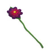 Filz Blume 3lagig violett/rosa/pink