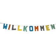 Filz Girlande WILLKOMMEN Sommerfarben
