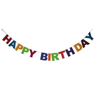Papier Girlande "Happy Birthday"
