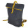 Canvas mit Lederbesatz - Rucksack grau/gelb