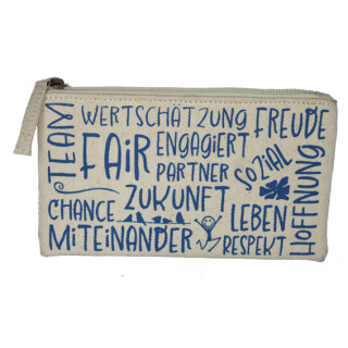 B&ouml;rse "Faire Worte" blau