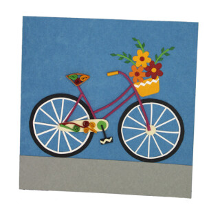 3D-Gru&szlig;karte Quilling-Technik Fahrrad