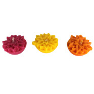Schwimmkerzen-Set Blumen gelb/orange/pink