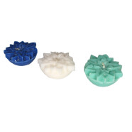 Schwimmkerzen-Set Blumen blau/t&uuml;rkis/wei&szlig;