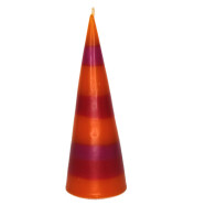 Kerze spitzer Kegel orange/rot/pink
