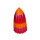 Kerze Zuckerhut orange/rot/pink klein