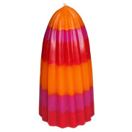 Kerze Zuckerhut orange/rot/pink gro&szlig;