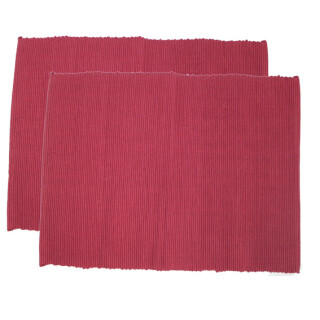 Platzdecken 2er-Set uni dunkelrot