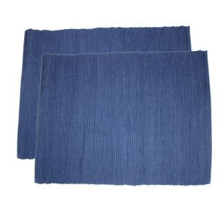 Platzdecken 2er-Set uni dunkelblau