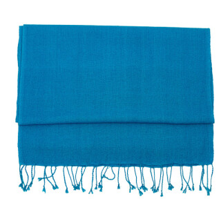 Wolle&Seide Schal blau 40*200cm