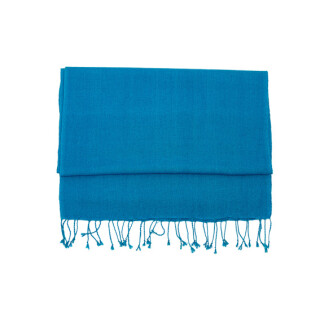 Wolle&Seide Schal blau 35*175cm