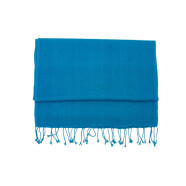 Wolle&Seide Schal blau 35*175cm