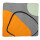 Filz Sitzmatte abstrakt grau/orange
