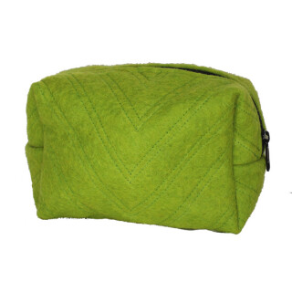 Filz Kosmetiktasche gr&uuml;n