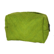 Filz Kosmetiktasche gr&uuml;n