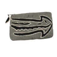 Filz T&auml;schchen Tribal grau 12*20 cm
