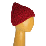 Handgestrickt: M&uuml;tze rot