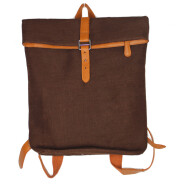 Canvas mit Lederbesatz - Rucksack braun/orange