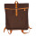 Canvas mit Lederbesatz - Rucksack braun/orange