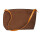 Canvas mit Lederbesatz - Handtasche klein braun