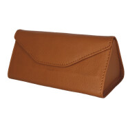 Leder Brillen-Etui faltbar braun
