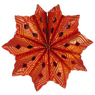 Papier Faltstern 17cm rot