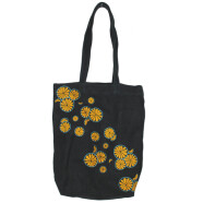 Jutetasche Screenprint schwarz