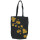Jutetasche Screenprint schwarz