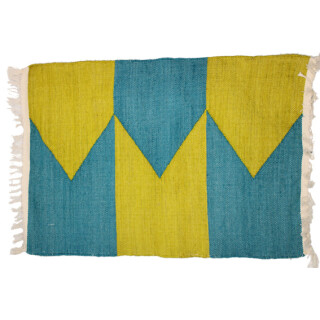 Jute Teppich Kronen-Muster
