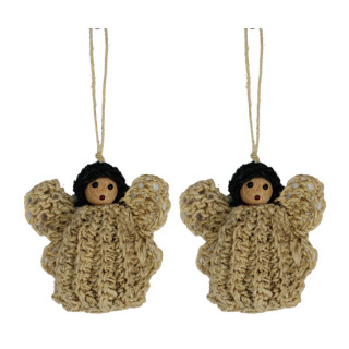 2er Set H&auml;nger Engelchen aus Hanf